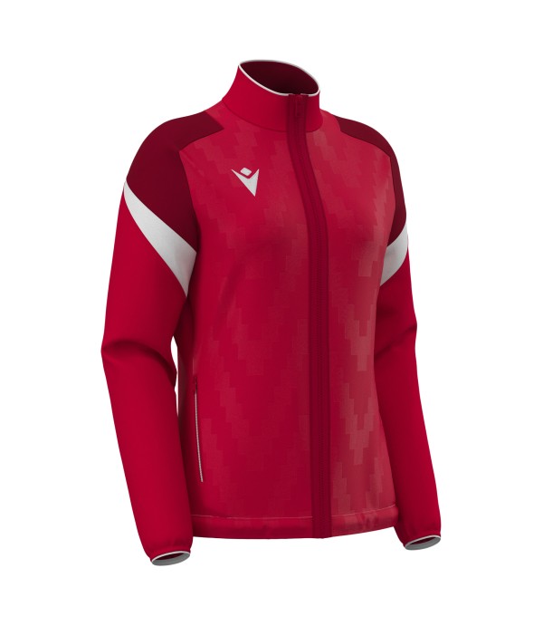 ATHENA WOMAN FULL ZIP TOP RED/WHT