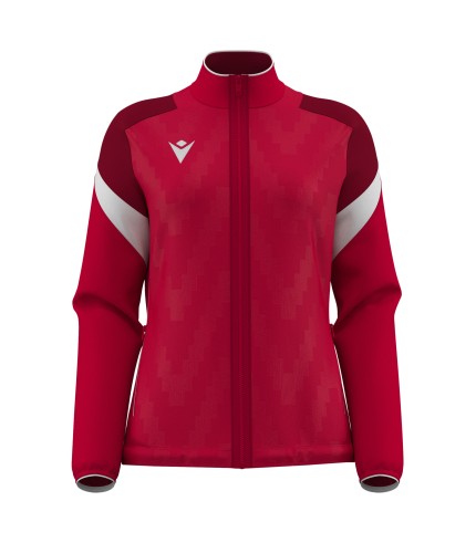 ATHENA WOMAN FULL ZIP TOP RED/WHT