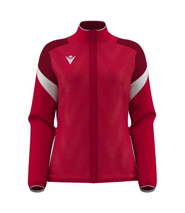 ATHENA WOMAN FULL ZIP TOP RED/WHT