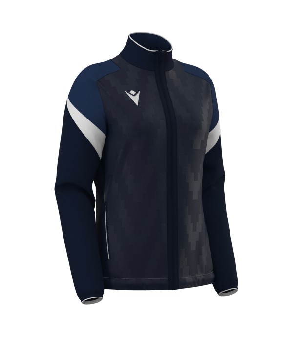 ATHENA WOMAN FULL ZIP TOP NAV/WHT