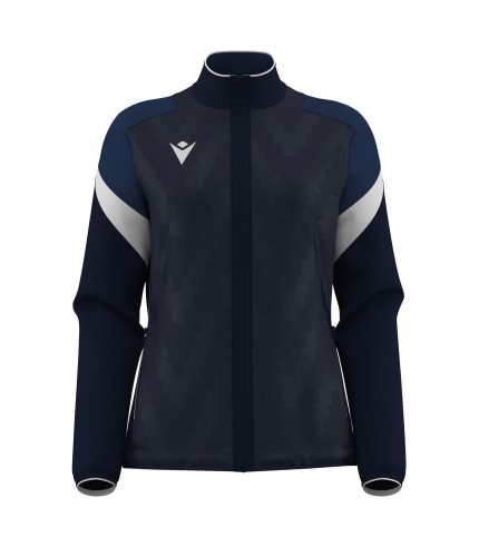 ATHENA WOMAN FULL ZIP TOP NAV/WHT
