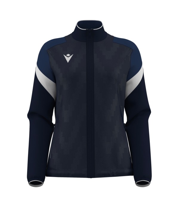 ATHENA WOMAN FULL ZIP TOP NAV/WHT