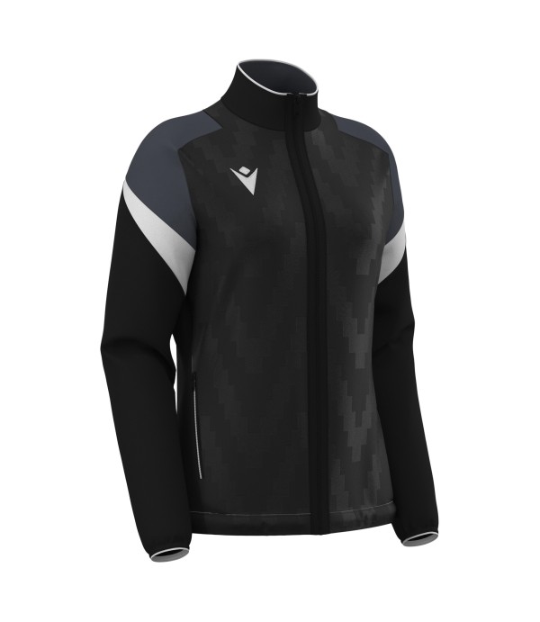 ATHENA WOMAN FULL ZIP TOP BLK/WHT