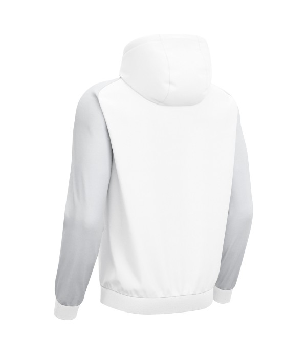 CHRONOS FULL ZIP HOODY TOP WHT/LGRY