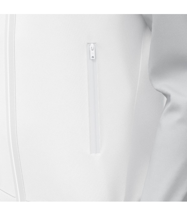 CHRONOS FULL ZIP HOODY TOP WHT/LGRY