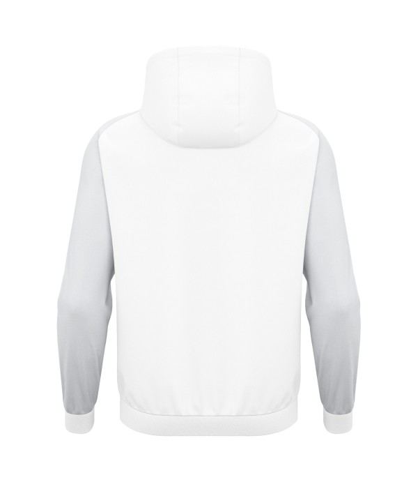 CHRONOS FULL ZIP HOODY TOP WHT/LGRY