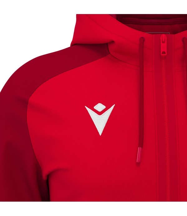 CHRONOS FULL ZIP HOODY TOP RED/DRED