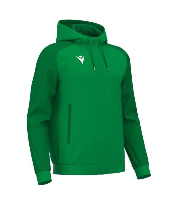 CHRONOS FULL ZIP HOODY TOP GRN/DGRN