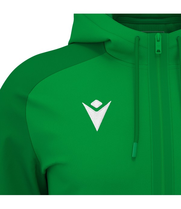 CHRONOS FULL ZIP HOODY TOP GRN/DGRN