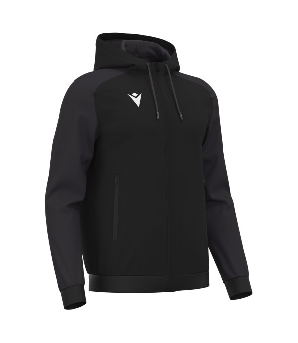 CHRONOS FULL ZIP HOODY TOP BLK/DGRY