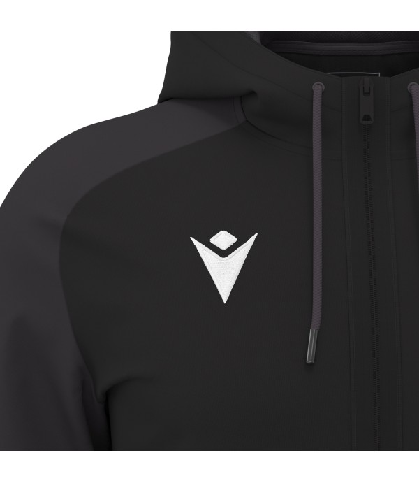 CHRONOS FULL ZIP HOODY TOP BLK/DGRY