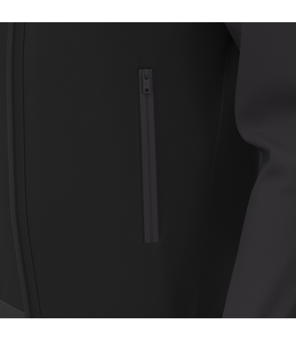 CHRONOS FULL ZIP HOODY TOP BLK/DGRY