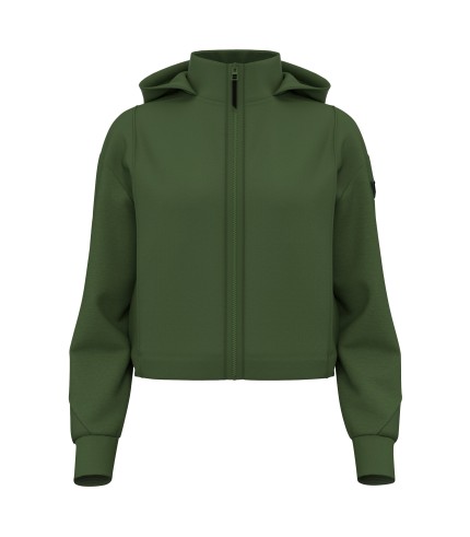 ATH ICON BLOOM WMN HOODED FZIP SWEATSHRT MGRN/LMGRN