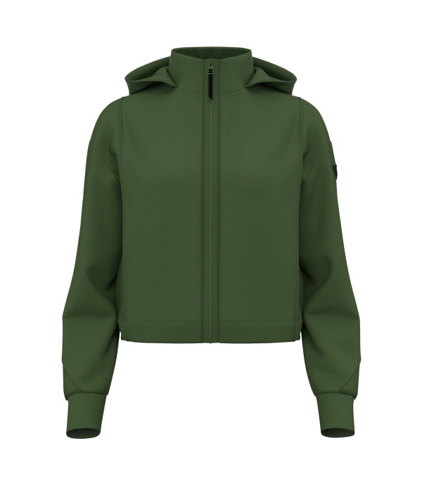 ATH ICON BLOOM WMN HOODED FZIP SWEATSHRT MGRN/LMGRN