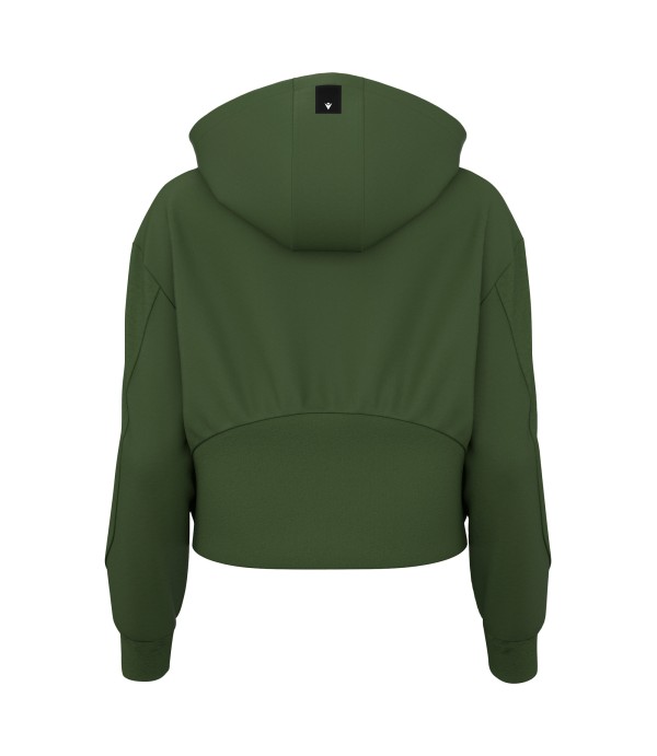 ATH ICON BLOOM WMN HOODED FZIP SWEATSHRT MGRN/LMGRN