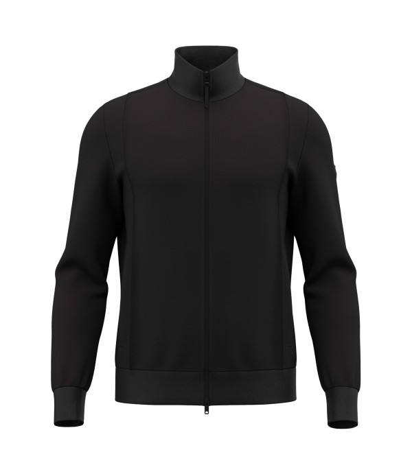 ATH ICON LAGOON CTNPLY FZIP TOP BLK/DGRY