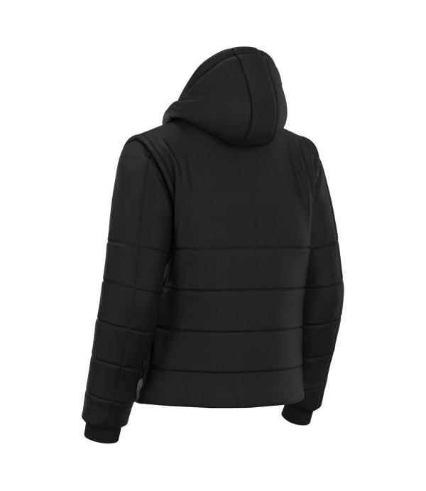 DUALITY PADDED JKT W/DETACH SLEEVES BLK/NS