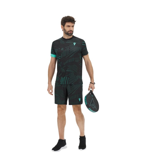 PADEL START CD JUAN SHRT SS MAN BLK/AQUA