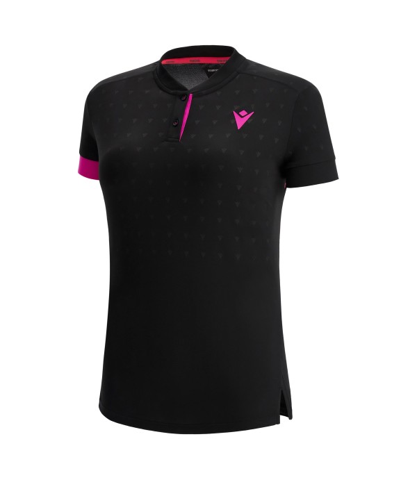 PADEL PRIME CC LIVIA KOREAN NECK POLO WOMAN BLK