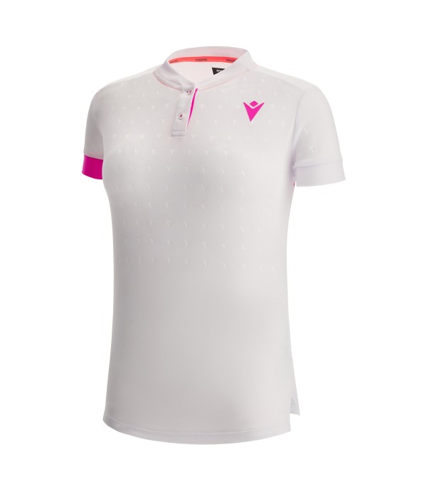 PADEL PRIME CC LIVIA KOREAN NECK POLO WOMAN WHT