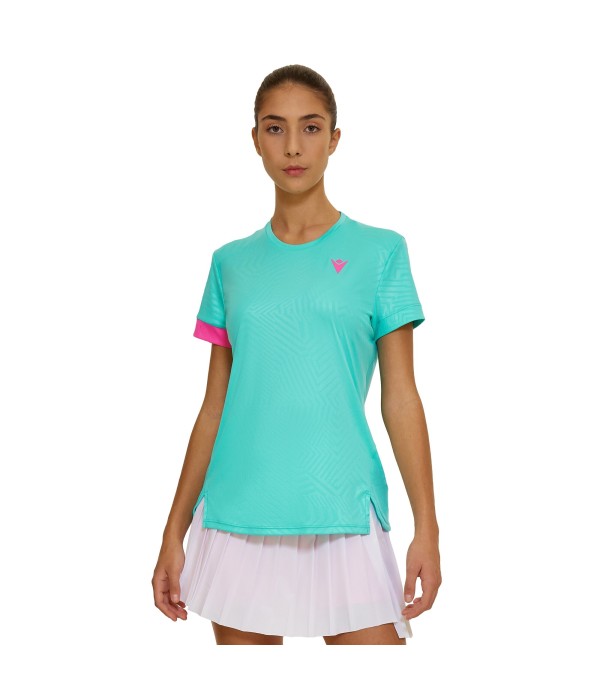 PADEL START CC DOMIZIA T-SHIRT WOMAN AQUA/NPNK PRINTED