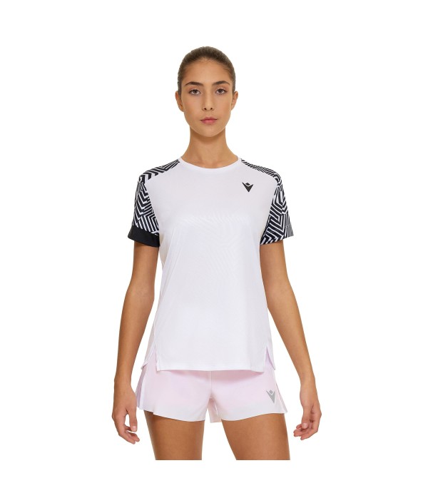 PADEL START CC DOMIZIA T-SHIRT WOMAN WHT/BLK PRINTED