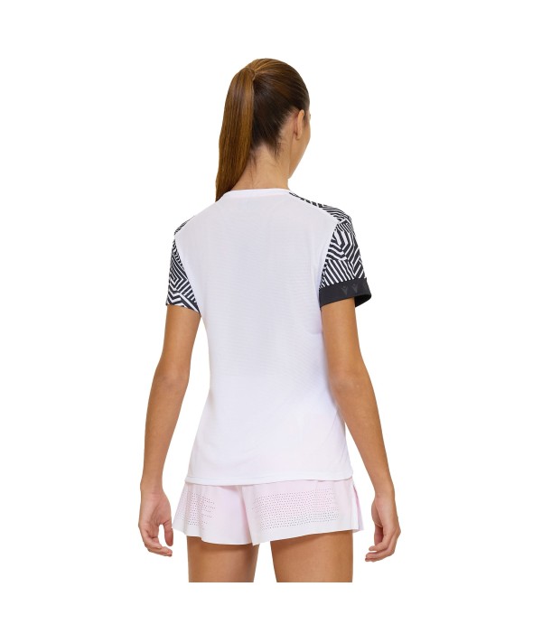 PADEL START CC DOMIZIA T-SHIRT WOMAN WHT/BLK PRINTED