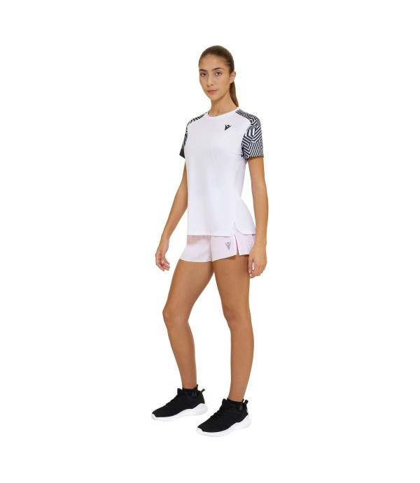 PADEL START CC DOMIZIA T-SHIRT WOMAN WHT/BLK PRINTED