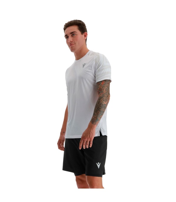 PADEL PRIME CB PABLO T-SHIRT SS MAN DEEP WHITE/SILVER PRINT