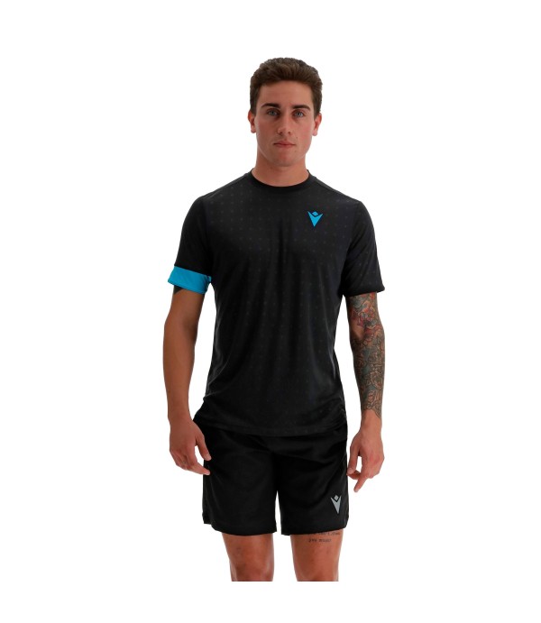 PADEL START CB JUAN T-SHIRT SS MAN BLACK/NEON SKY