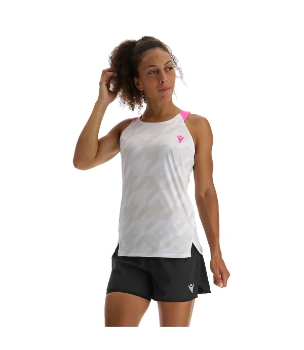 PADEL PRIME CB ICIAR TANK WOMAN WHITE/NEON PINK PRINTED