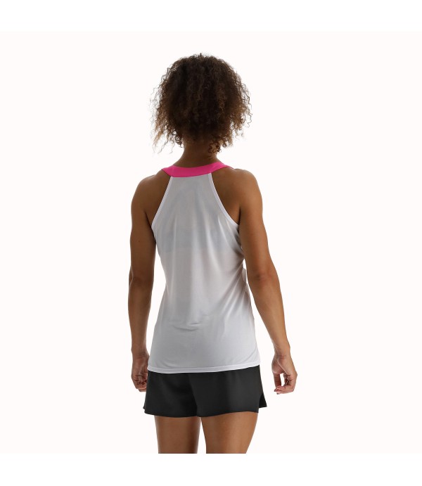 PADEL PRIME CB ICIAR TANK WOMAN WHITE/NEON PINK PRINTED