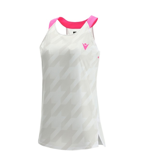 PADEL PRIME CB ICIAR TANK WOMAN WHITE/NEON PINK PRINTED