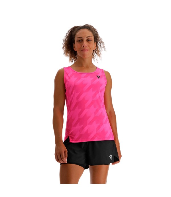 PADEL START CB LUCIA SINGLET WOMAN NEON PINK PRINTED