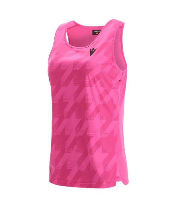 PADEL START CB LUCIA SINGLET WOMAN NEON PINK PRINTED