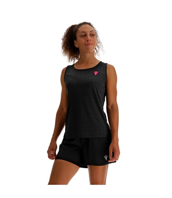 PADEL START CB LUCIA SINGLET WOMAN BLK PRINTED